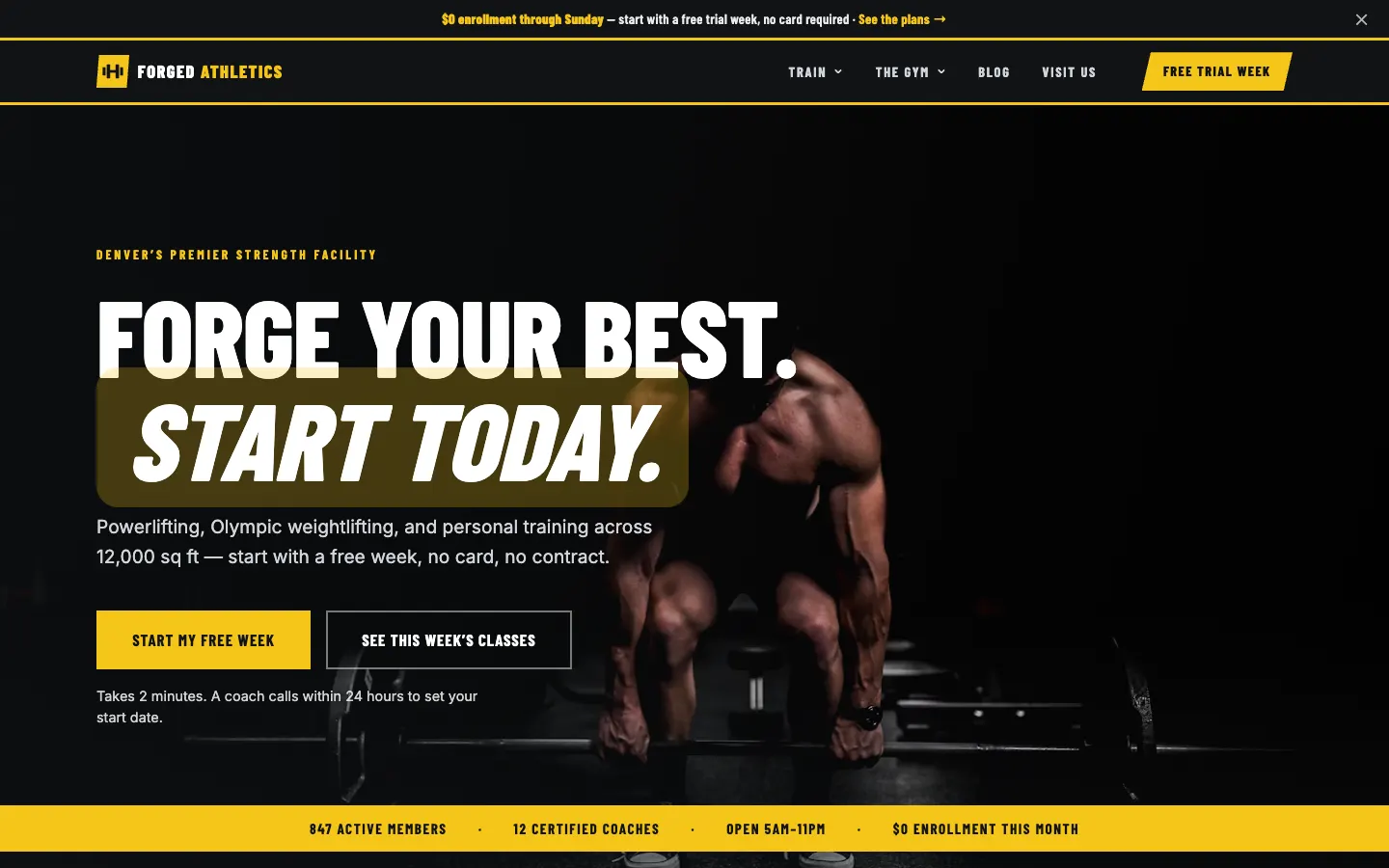 Forged Athletics website